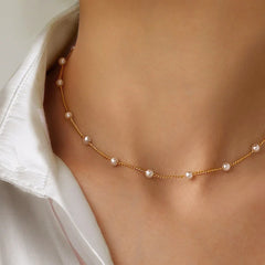 שרשרת פנינה פשוטה