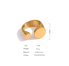 18K Gold Plated Geometric Rope Ring | Elegant Stainless Steel Statement Ring – Euphoria Jewels Co