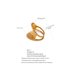 Large Minimalist Statement Ring in 18K Gold Plating | Bold Geometric Design Stainless Steel – Euphoria Jewels Co