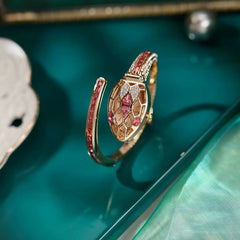 ✨ שעון קווורץ לנשים עם עיצוב נחש וצמיד ריינסטון – מתנה אופנתית לאישה 💎