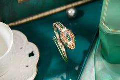 ✨ שעון קווורץ לנשים עם עיצוב נחש וצמיד ריינסטון – מתנה אופנתית לאישה 💎