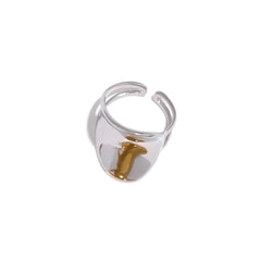 Large Minimalist Statement Ring in 18K Gold Plating | Bold Geometric Design Stainless Steel – Euphoria Jewels Co