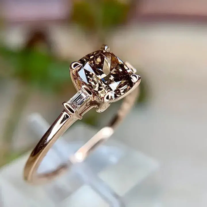 טבעת הזהב קריסטל וזירקוניה וינטג'