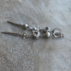 עגילי בוהו סטאר בכסף