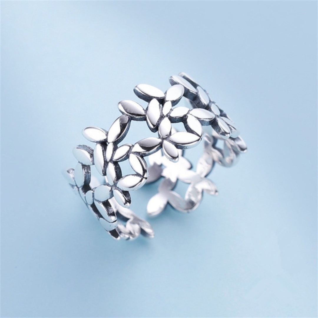 טבעת להב כסף מתכווננת