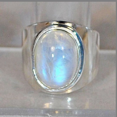 טבעת קריסטל לבנה וינטאג'