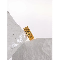 18K Gold Plated Rope Chain Ring | Fashionable Statement Ring - Euphoria Jewels Co