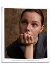 Hollow Layered Green Zirconia Ring, 18K Gold Plated | Elegant Modern Jewelry – Euphoria Jewels Co