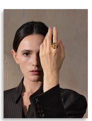 Adjustable Open Geometric Ring, Gold and Platinum Plated | Smooth Modern Design – Euphoria Jewels Co