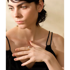 Elegant Open Pearl Ring Gold Plated | Chic and Feminine Stainless Steel Jewelry – Euphoria Jewels Co