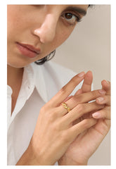 Adjustable Open Heart Ring, 18K Gold Plated | Romantic Chic Everyday Jewelry – Euphoria Jewels Co