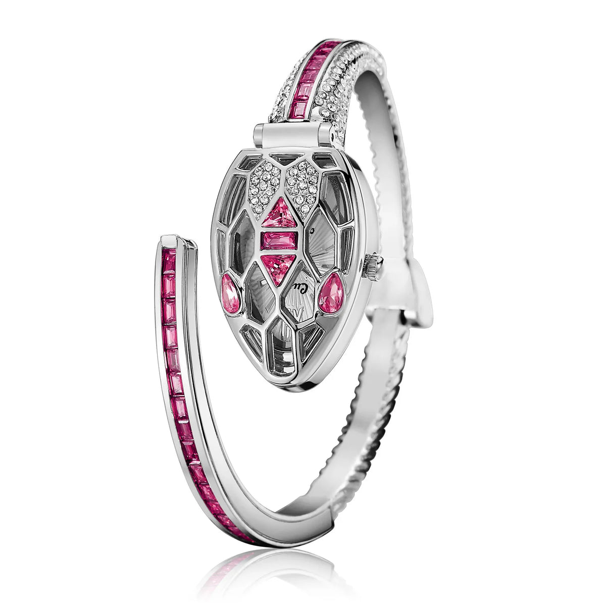 ✨ שעון קווורץ לנשים עם עיצוב נחש וצמיד ריינסטון – מתנה אופנתית לאישה 💎