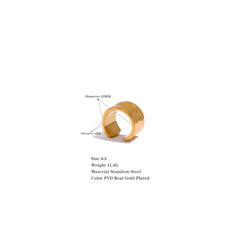 Minimalist Geometric Wide Ring 18K Gold Plated | Modern Statement Ring – Euphoria Jewels Co