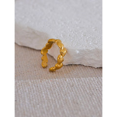 Adjustable Open Heart Ring, 18K Gold Plated | Romantic Chic Everyday Jewelry – Euphoria Jewels Co