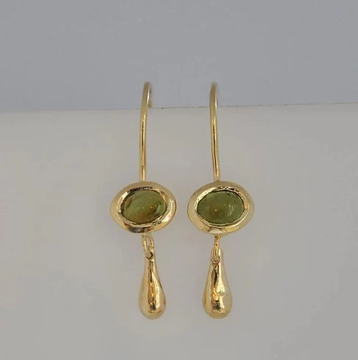 עגילי אבן זית תלויים