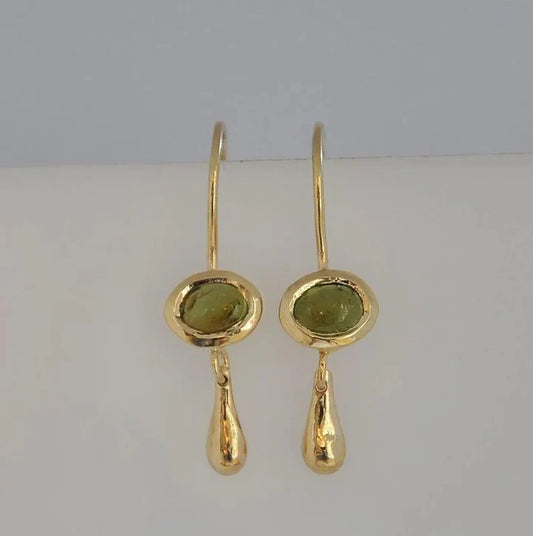 עגילי אבן זית תלויים