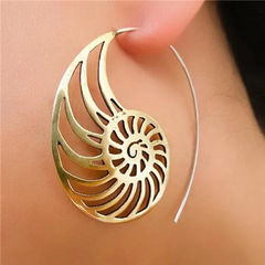 עגילי ספירלה זהובים וינטאג'