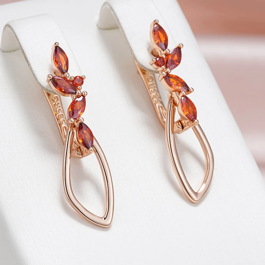 עגילי קריסטל אש אלגנטיים