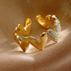 Golden Spark Heart Ring