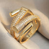 Irregular Form Bright Gold Ring