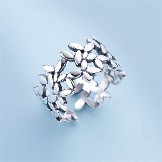 טבעת להב כסף מתכווננת