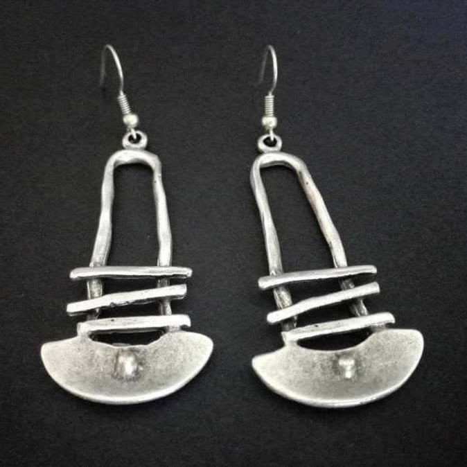 עגילים חצי עגולים בזהב