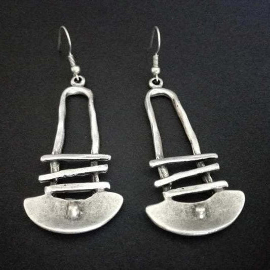 עגילים חצי עגולים בזהב