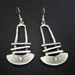 עגילים חצי עגולים בזהב